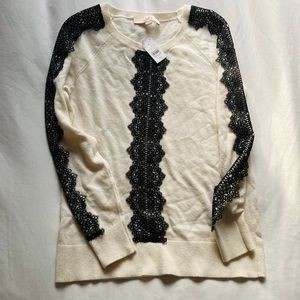 NWT cream Loft wool blend sweater
